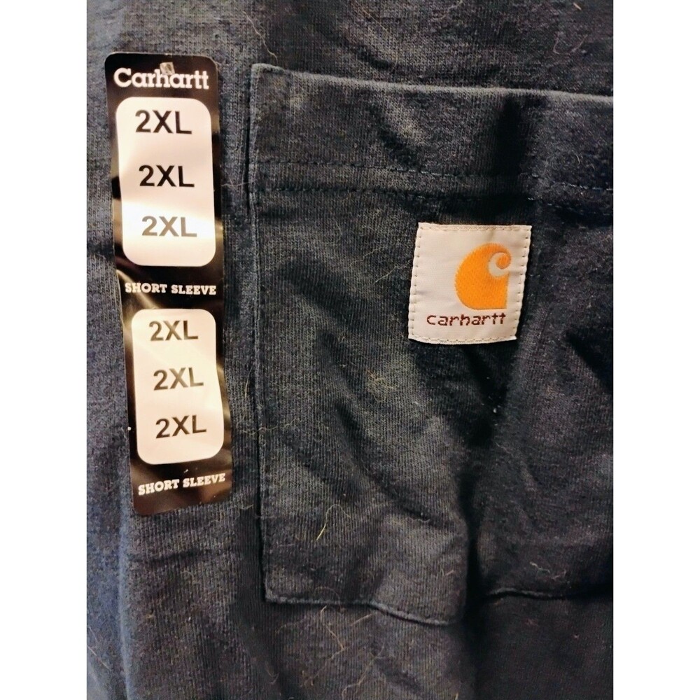 NWT Carhartt K87 Workwear Pocket T-Shirt Men's 2XL Short Sleeve Navy
